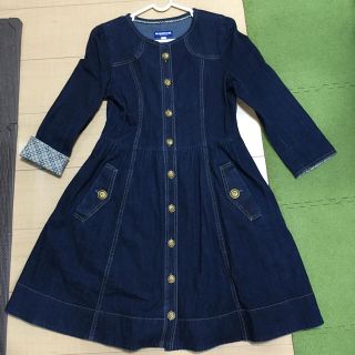 バーバリーブルーレーベル(BURBERRY BLUE LABEL)のバーバリー ブルーレーベル　ワンピース　デニム　36(ひざ丈ワンピース)