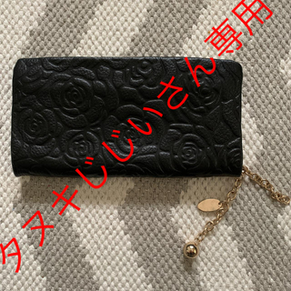黒い花柄　財布(財布)