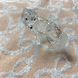 スワロフスキー(SWAROVSKI)のスワロフスキー　オオカミ　置物　るる様専用(置物)