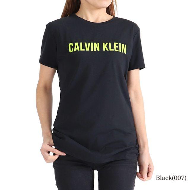 Calvin Klein(カルバンクライン)のカルバンクライン ロゴ ショートスリーブ T シャツ 半袖 カットソー 黒 S レディースのトップス(Tシャツ(半袖/袖なし))の商品写真