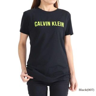 カルバンクライン(Calvin Klein)のカルバンクライン ロゴ ショートスリーブ T シャツ 半袖 カットソー 黒 S(Tシャツ(半袖/袖なし))