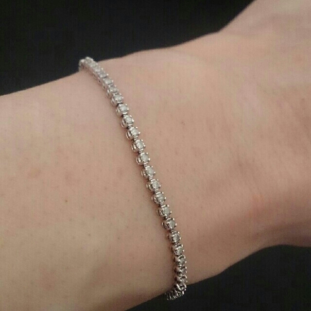 ☆K14WG 1.00ct ダイヤモンド テニスブレスレット☆ 5zTADHD9hL