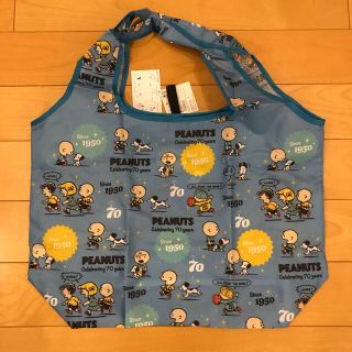 ピーナッツ(PEANUTS)のピーナッツ７０周年記念　スヌーピーくるくるショッピングバッグ新品未使用(エコバッグ)