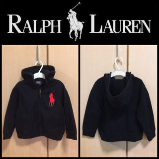 ラルフローレン(Ralph Lauren)の【Ralph Lauren】ビッグポニーパーカー ブラック 100cm(ジャケット/上着)