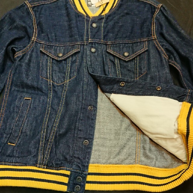 新品 桃太郎ジーンズ リブ付き デニムジャケット 03-082 | www