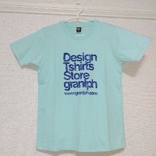 グラニフ(Design Tshirts Store graniph)のグラニフ　Tシャツ　刺繍ロゴ　水色(Tシャツ(半袖/袖なし))