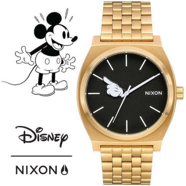 NIXON ミッキーマウス  ゴールド  ディズニーコラボ    腕時計メンズ