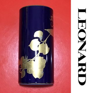 LEONARD 花瓶 レオナール フラワーベース 美品 パープル ゴールド 陶器