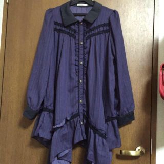 アクシーズファム(axes femme)のストライプ柄シャツチュニック(チュニック)