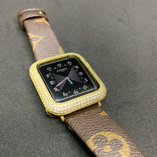 アップルウォッチ(Apple Watch)のApple watch 38mm用カバーケース ゴールド ジルコニア(腕時計)