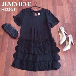 ジュネヴィエーブ(JENEVIEVE)のジュネヴィエーブ JENEVIEVE ドレス ワンピース 袖有り(ミディアムドレス)