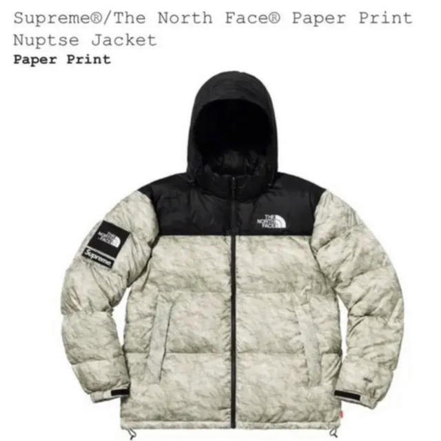 Supreme Paper Print Nuptse Jacket M