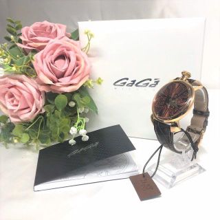 ガガミラノ(GaGa MILANO)のガガミラノ　腕時計　マヌアーレ46ｍｍ　美品☆(腕時計(アナログ))