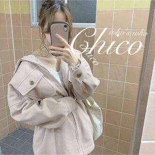 フーズフーチコ(who's who Chico)の春アウター♡¥8690【Chico】ウールBIGシャツチュニック BIGブルゾン(ブルゾン)