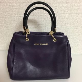 ザラ(ZARA)の《美品》パープル　ポシェット　ショルダーバッグ　バイカラー　ゴールド系(ショルダーバッグ)