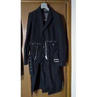 コムデギャルソンオムプリュス(COMME des GARCONS HOMME PLUS)のコムデギャルソンオムプリュス 13AWポリ縮ドッキングコート(ステンカラーコート)