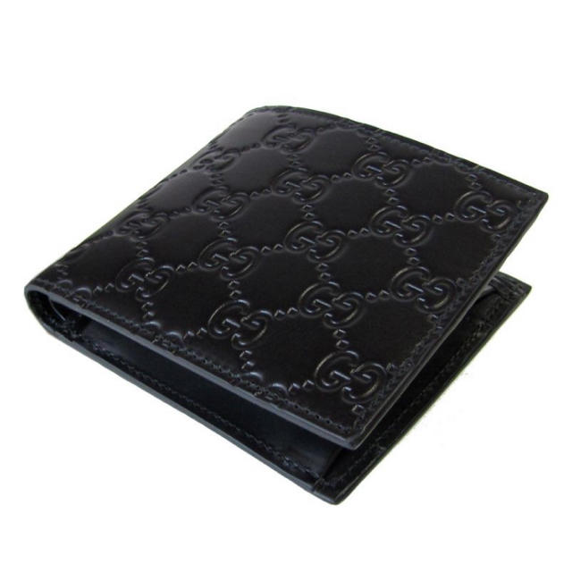 本命ギフト 未使用品 GUCCI 二つ折り札入れ 428749 ブラック 192 econet.bi