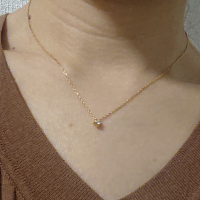 ete - ete K18 一粒ダイヤモンド ネックレスの通販 by まめこ's shop