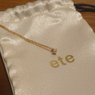 ete - ete K18 一粒ダイヤモンド ネックレスの通販 by まめこ's shop 
