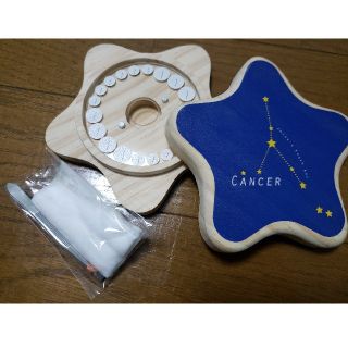 新品未使用☆乳歯ケース 乳歯入れ 松 木製 スター 星型 出産祝い メモリアル (その他)