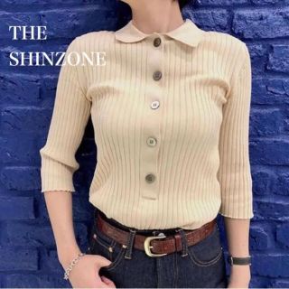 シンゾーン(Shinzone)の【19ss 新品 完売品】THE SHINZONE  リブニット ポロ(カットソー(長袖/七分))