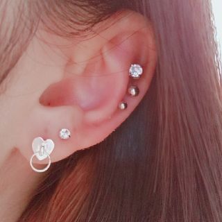 handmade*【ハート×リング】ボディピアス(ピアス)