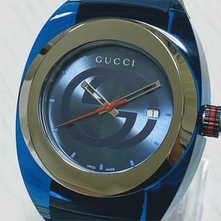 ◆海外限定品◆新品◆GUCCI SYNC XXL◆クォーツ 青 メンズ腕時計