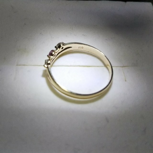 K10 ピンクトルマリン ブルームーンストーンのリング 10号 レディースのアクセサリー(リング(指輪))の商品写真