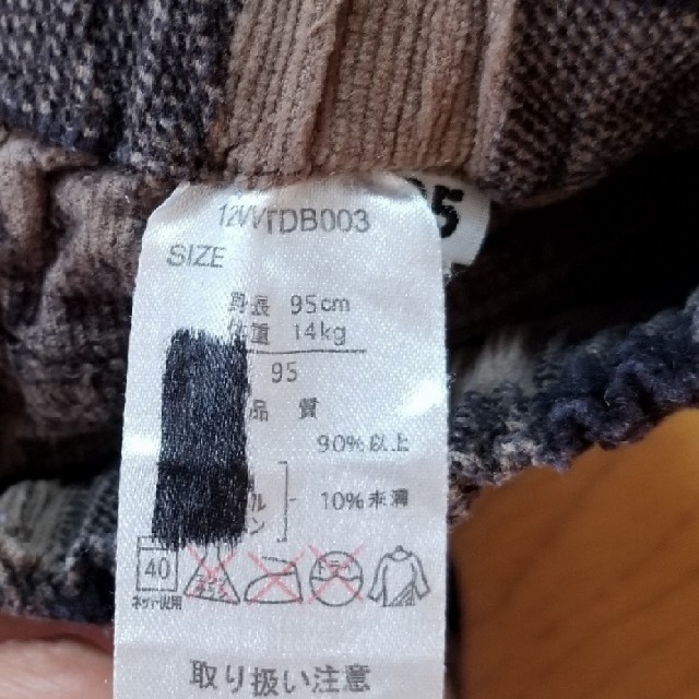 西松屋(ニシマツヤ)のブラウンチェックズボン　95㎝ キッズ/ベビー/マタニティのキッズ服女の子用(90cm~)(パンツ/スパッツ)の商品写真