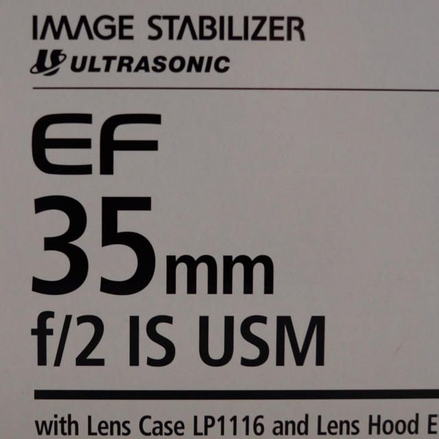 Canon E F35f2  is  usm