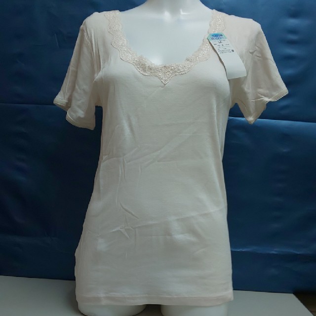 R- 1264 綿100% 半袖肌着 LL  2枚セット ピンク レディースの下着/アンダーウェア(その他)の商品写真