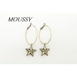 マウジー(moussy)の【T96】MOUSSY マウジー スター 星 モチーフ フープ ピアス (ピアス)