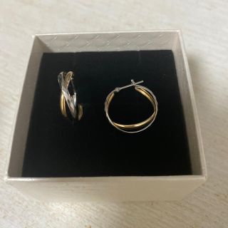 ジュエリーツツミ(JEWELRY TSUTSUMI)のツツミ　TSUTSUMI フープピアス コンビネーション  k10(ピアス)