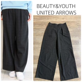 ビューティアンドユースユナイテッドアローズ(BEAUTY&YOUTH UNITED ARROWS)の【BY UNITED ARROWS】チェック柄タックワイドパンツ(カジュアルパンツ)