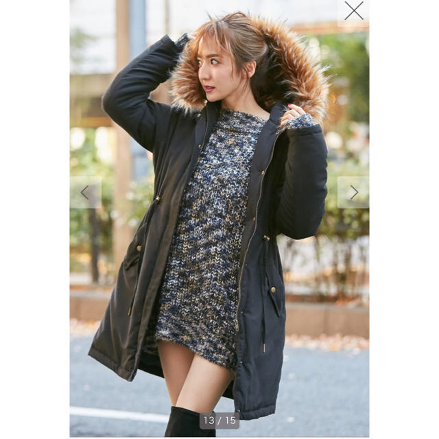 新品 セシルマクビー 可愛いチャコールグレーのコート♡♡-