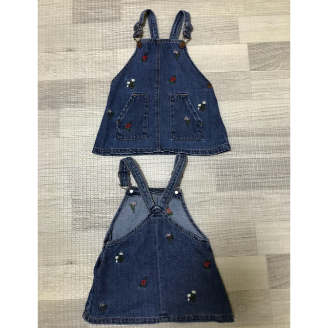 ZARA KIDS(ザラキッズ)の女の子  デニムジャンパースカート キッズ/ベビー/マタニティのベビー服(~85cm)(ワンピース)の商品写真