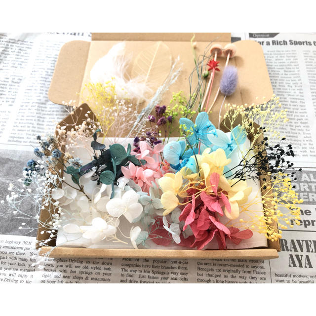 【早い者勝ち！】花材詰め合わせTセット ハンドメイドのフラワー/ガーデン(プリザーブドフラワー)の商品写真