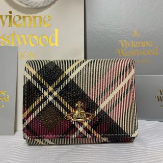 ヴィヴィアンウエストウッド(Vivienne Westwood)の【VIVIENNE WESTWOOD】三つ折り財布　タータンチェック(財布)