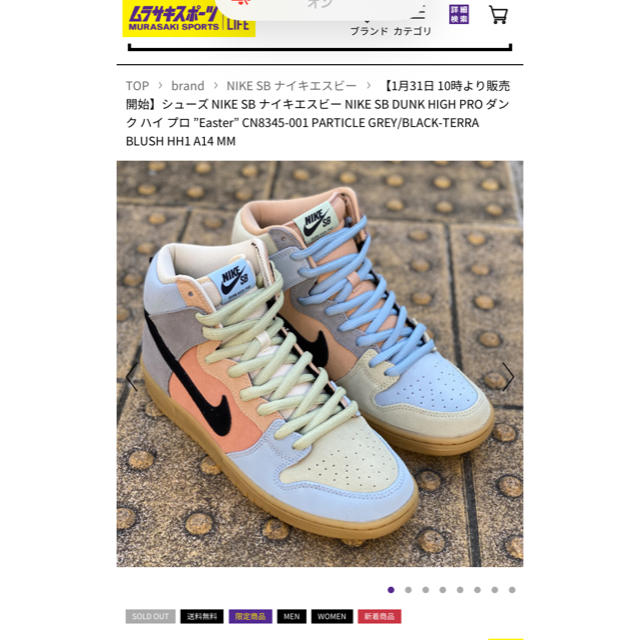 NIKE(ナイキ)の27cm NIKE SB DUNK EASTER ナイキ ダンク イースター メンズの靴/シューズ(スニーカー)の商品写真