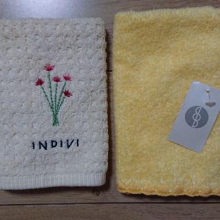 インディヴィ(INDIVI)の【新品】☆ハンドタオル☆  INDIVI & 無燃糸タオル 2枚セット(タオル/バス用品)