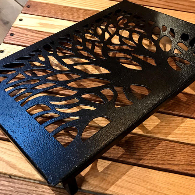 2枚セット BLACK DESIGN アイアンプレート ツリー ハレテーブル-