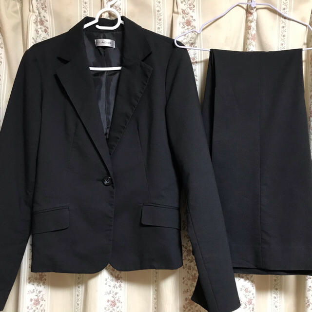 m様専用　GLACIERグラシア　パンツスーツ　黒 レディースのフォーマル/ドレス(スーツ)の商品写真
