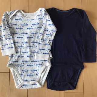 ユニクロ(UNIQLO)のユニクロ 肌着 ロンパース  サイズ80 2枚セット(肌着/下着)