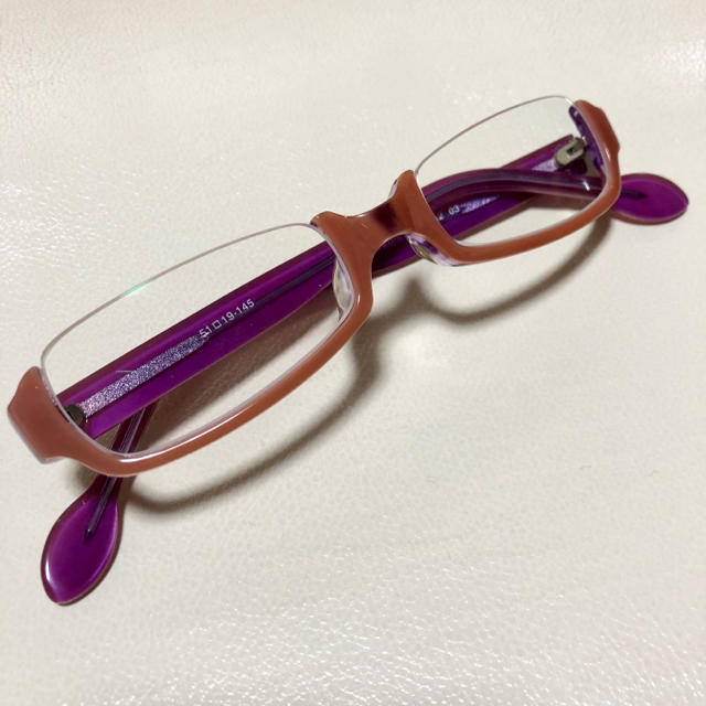 JINS(ジンズ)のジンズ  伊達メガネ　ピンク レディースのファッション小物(サングラス/メガネ)の商品写真