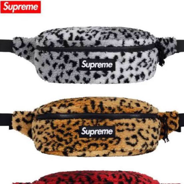 Supreme leopard waist shoulder bag