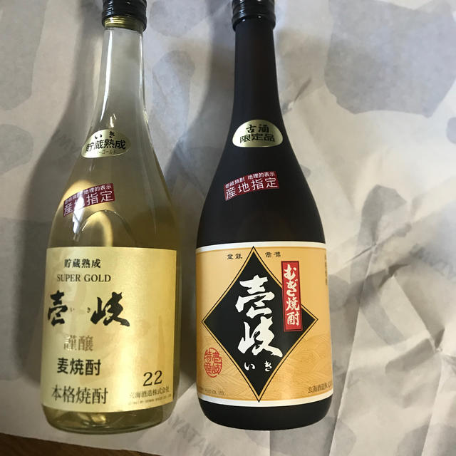 麦焼酎　壱岐スーパーゴールド　古酒限定品　　2本セット 食品/飲料/酒の酒(焼酎)の商品写真