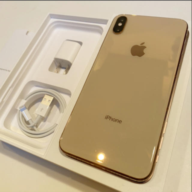 【美品】iPhone XS max 64G ゴールド64GBキャリア