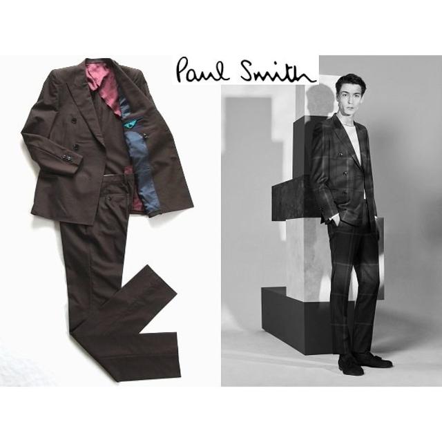 何でも揃う Paul L ダブルスーツ 英国製CLISSOLD生地 19SS ポール