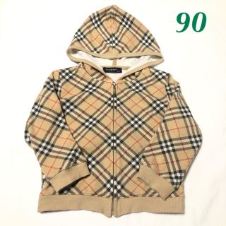 バーバリー(BURBERRY)のBurberry London　ノバチェック　パーカー　トレーナー　ベージュ90(カーディガン)