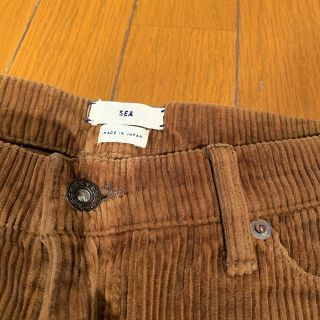 シー(SEA)のSEA vintageテーパードスリム コーデュロイパンツ BEIGE(カジュアルパンツ)